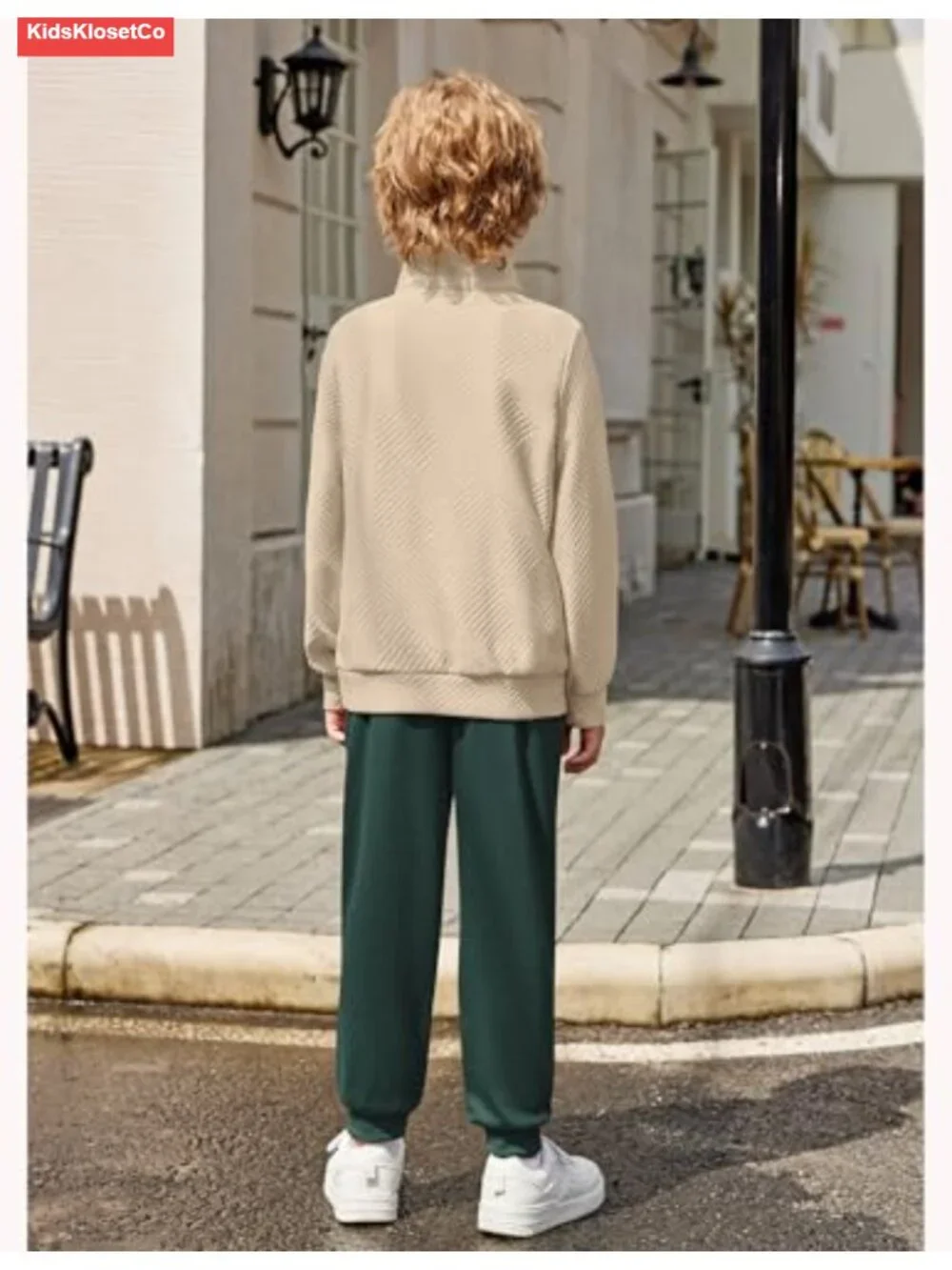 Boys Sweatshirt and Jogger Set 2-Piece Half Zip Pullover Pants Matching Outfit
